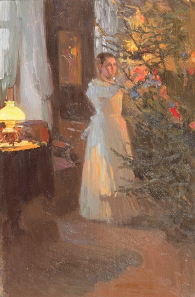 El árbol de Navidad, 1910 de Alexei Mikhailovich Korin